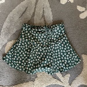 ZARA Floral Green Skort